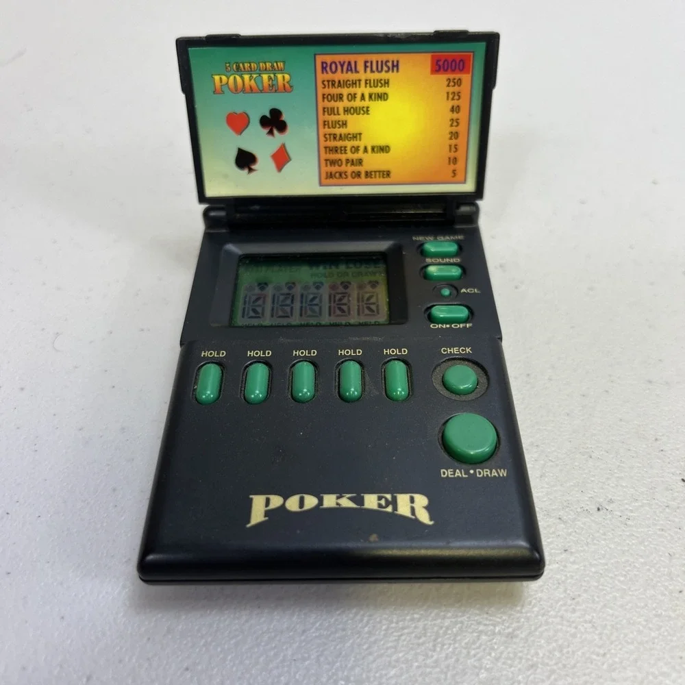 Micro Games Of America 5 CARD DRAW POKER Handheld Mini Vegas Pocket Casino Games